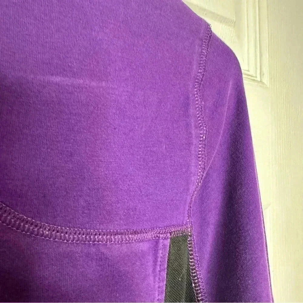 Smart Set Sweatshirt Zip Up Purple & Black  Size Small - Picture 15 of 16